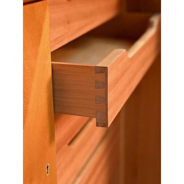 Brown Elm and Burl Cabinet by AB Seffle Möbelfabrik, 1950s For Sale - Image 8 of 11