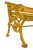 Wooden Bench in Cast Yellow Patina For Sale - Image 6 of 8