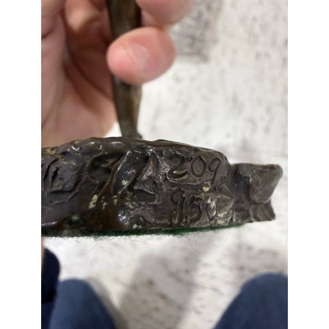 Metal Mark Hopkins Corner Kick Sculpture Limited Edition 1992 Signed Bronze 250/950 For Sale - Image 7 of 9