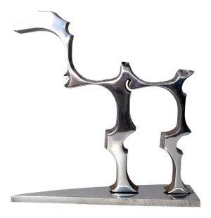 Abstract Stainless Steel Dinosaur Sculpture