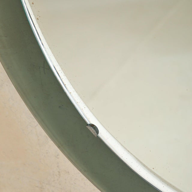Italian Oval Glass Wall Mirror Attributed to Max Ingrand for Fontana Arte, 1960s For Sale - Image 4 of 8