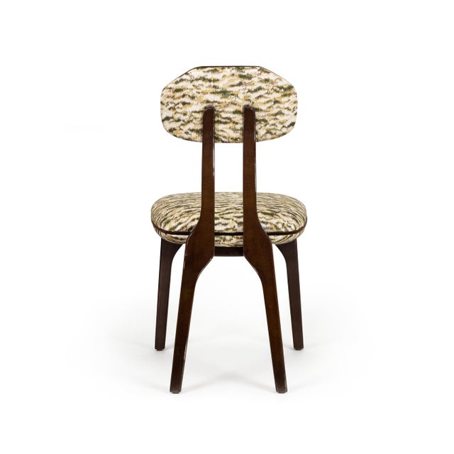 Silhouette Dining Chair in Embroidered Fabric from Insidherland For Sale - Image 11 of 11