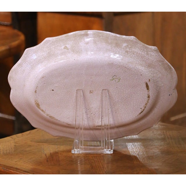 19th Century French Desvres Faience Platter With Tavern Scene Signed Teniers For Sale - Image 10 of 12