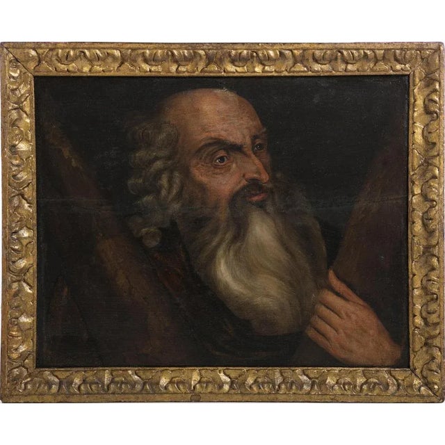 Italian School Artist, Apostle, 17th Century, Oil on Wood, Framed For Sale - Image 4 of 5