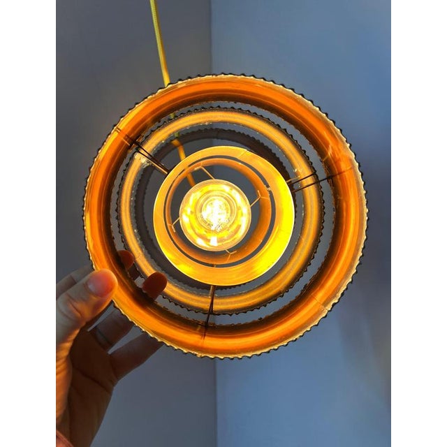 Brutalist Copper Hanging Lamp by Svend Aage Holm Sørensen for Holm-Sørensen & Co For Sale - Image 9 of 11