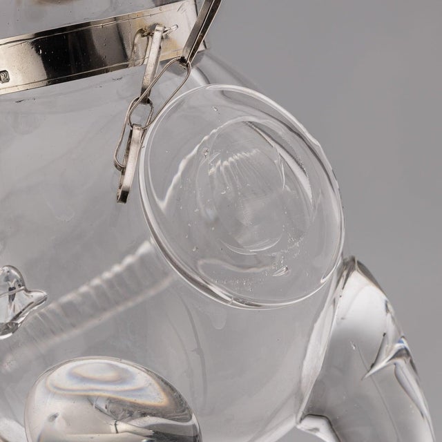 20th Century English Silver & Glass Novelty Claret Jug, 1916 For Sale - Image 6 of 18