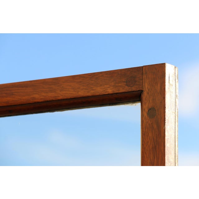 Antique 1940s Rustic Wooden Display Cabinet With Interior Mirror For Sale - Image 10 of 18