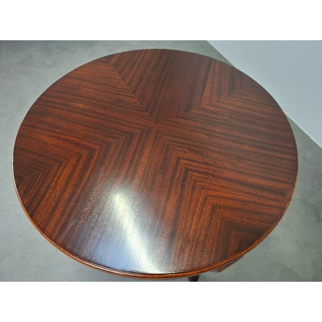 Art Deco Round Table in Wood and Veneer, Czechoslovakia, 1930s For Sale - Image 14 of 18