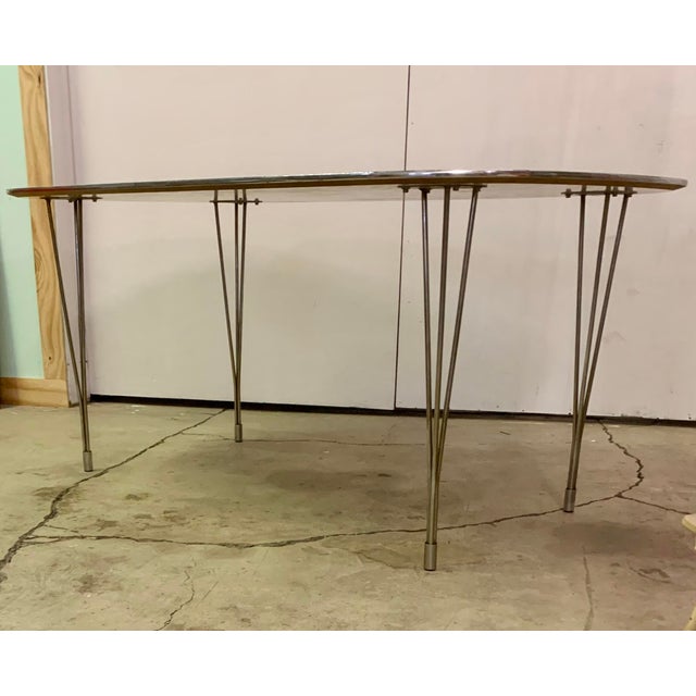 1970s Super Elliptical Dining Table in the Style of Fritz Hansen For Sale - Image 11 of 13