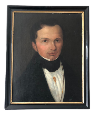 Dutch Gentleman, 19th Century, Oil Painting on Canvas, Framed
