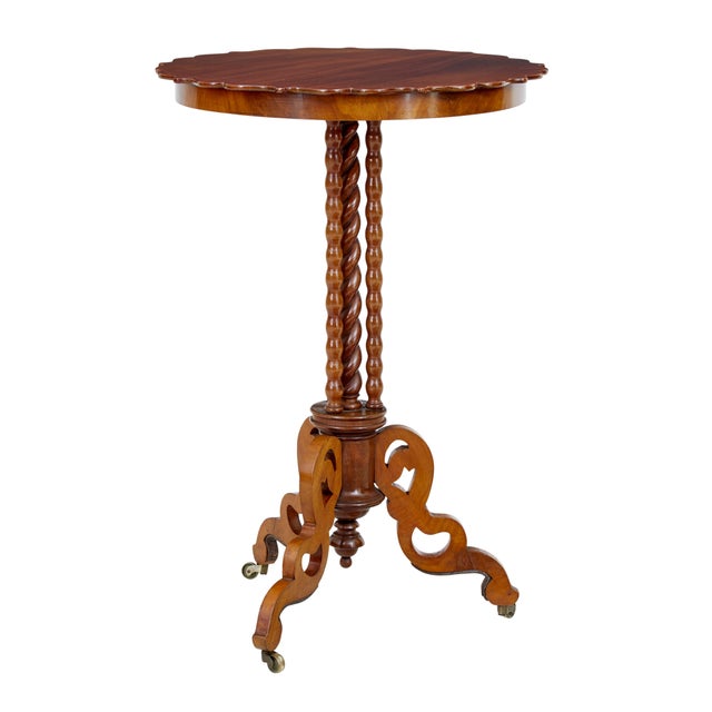 Antique Mahogany Bobbin Turned Occasional Table, 1890 For Sale - Image 6 of 8