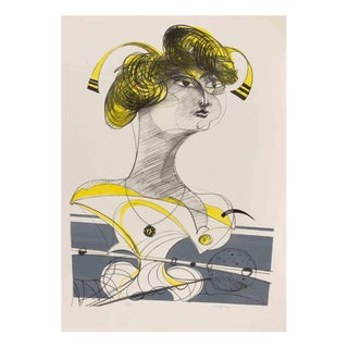 Lillo Messina, Woman, 1980s, Lithograph on Paper For Sale