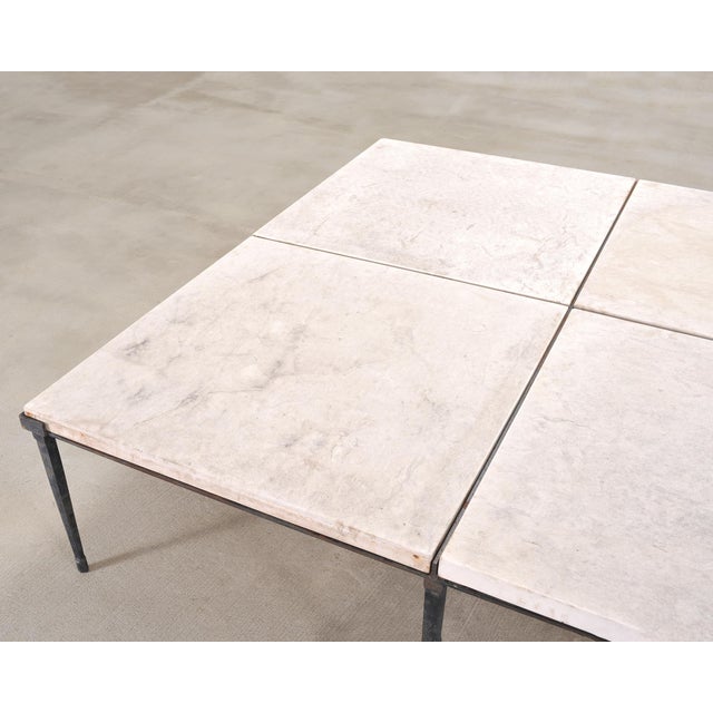 Holly Hunt Rue De Seine Limestone and Iron Cocktail Table 5 Ft For Sale In Sacramento - Image 6 of 18