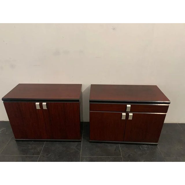1970s Rosewood Ebonized Sideboard, 1970s, Set of 2 For Sale - Image 5 of 13