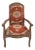 Boho Chic Suzani Embroidered Bergere Chair For Sale