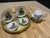 English Vintage English Bone China Equestrian Fox Hunt Miniature Tea Set With Florentine Gilt Tray - 6 Pieces For Sale - Image 3 of 7