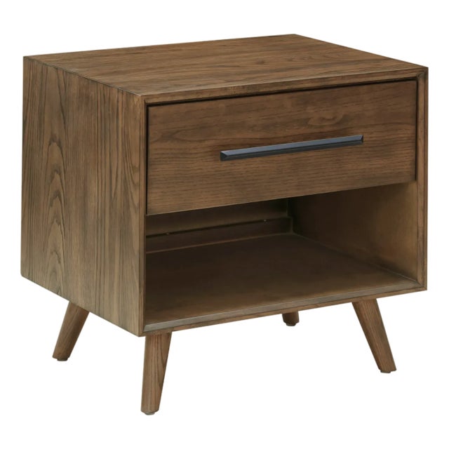 Emery Walnut Nightstand For Sale - Image 11 of 11