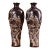 Pair of Vintage Chinese Copper & Silver Repoussé "Magpie & Plum Blossom" Mei Vases - 1120g Total For Sale