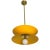 Modern Handcrafted Brass and Mustard Yellow Metal Pendant Light Fixture For Sale - Image 4 of 8