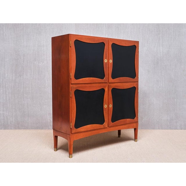 This exceptionally rare cabinet was designed and produced by the Danish cabinetmaker Jens Ingvard Jensen in the late...