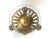 Mid 20th Century Vintage Brass Rams Head Pedestal Stand With Glass Bowl Catchall For Sale - Image 5 of 9