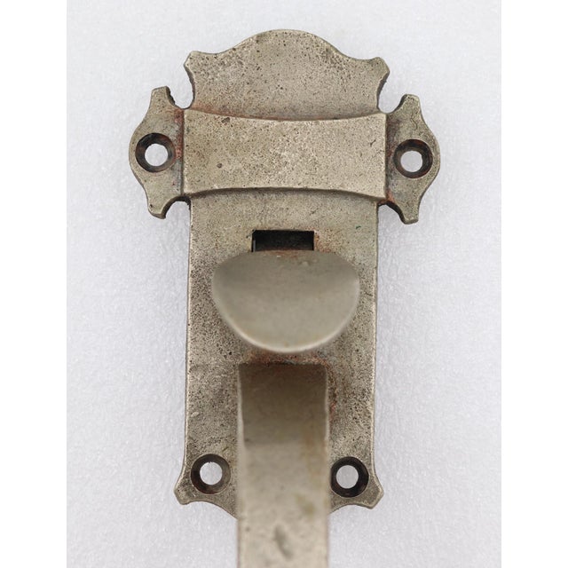 Arts & Crafts Vintage Arts & Crafts 10.25 In. Nickeled Bronze Door Pull Handle For Sale - Image 3 of 7