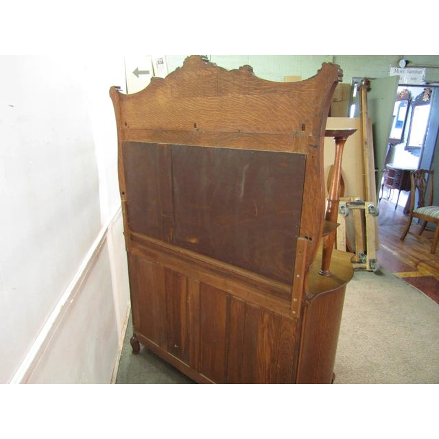 Early 1900's Quartersawn Oak Sideboard For Sale - Image 4 of 11