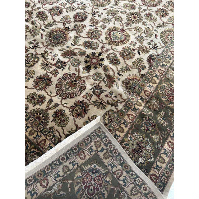 Persian Indo Tabriz , 9' X 12' For Sale - Image 3 of 8