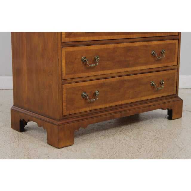 Brown Henredon Aston Court 3 Drawer Inlaid Wardrobe Armoire Cabinet For Sale - Image 8 of 14