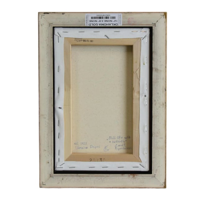 Harvest Fruit Tablespace Oil Painting, Artist Signed Including the Antiqued Gold Wood Frame For Sale In Los Angeles - Image 6 of 7