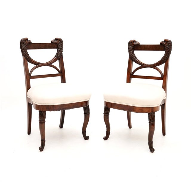 Vintage Carved Side Chairs, 1790s, Set of 2 For Sale - Image 12 of 12