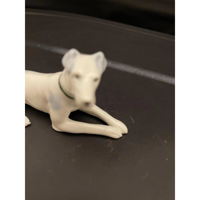 Early 20th Century German Porcelain Figure of a Greyhound Dog, 20th Century For Sale - Image 5 of 8