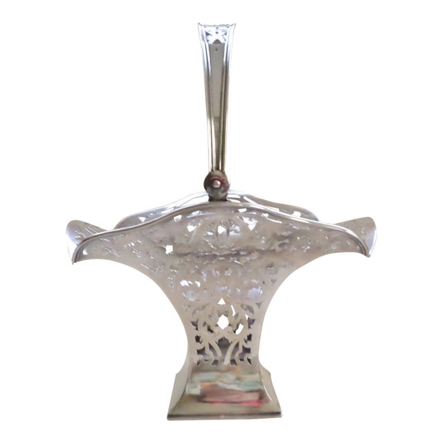 Antique Shreve, Crump & Low Pierced Sterling Silver Brides Basket For Sale