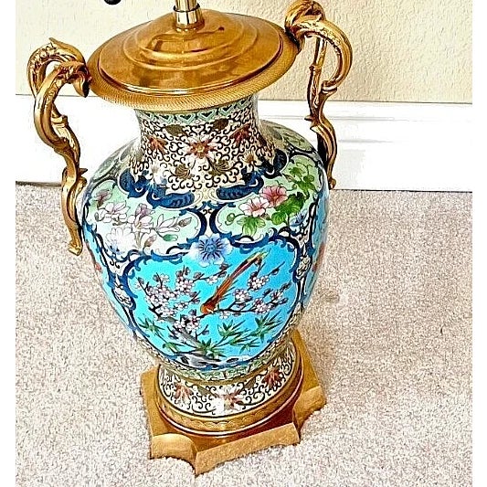 Late 20th Century Marbro Lamp Co Cloisonne Gilded Ormolu French Museum Quality Retired - a Pair For Sale In Dallas - Image 6 of 6