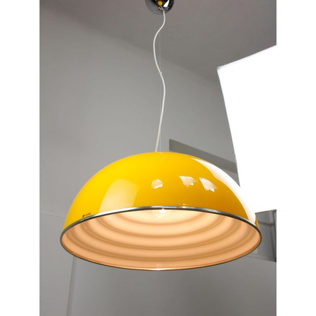 Large Space Age Yellow Pendant from Guzzini, 1970s For Sale - Image 16 of 17