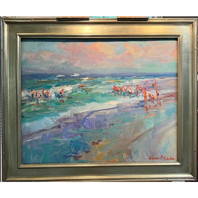 "Delray in December" Contemporary Impressionist Landscape Oil Painting