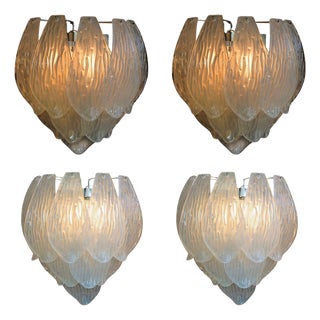 Italian Murano Glass Sconces, 1970s, Set of 4 For Sale