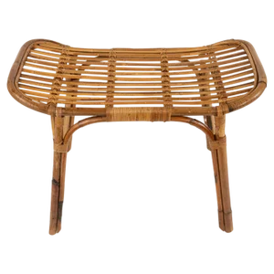Mid-Century Bench or Side Table in Rattan & Bamboo in the style of Tito Agnoli, Italy, 1960s