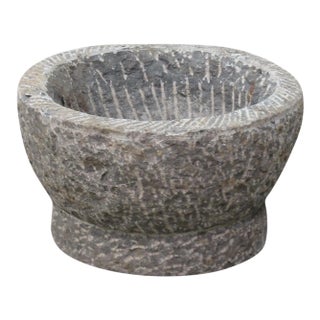 Hand Chiseled Stone Planter 3 For Sale