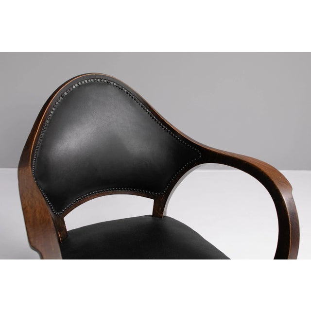 Black Model 6126 Armchair by Bruno Paul for United Workshops, 1905 For Sale - Image 8 of 9