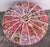 Contemporary Large Round Puffy Pink Floral Patchwork Ottoman Footstool For Sale - Image 3 of 8