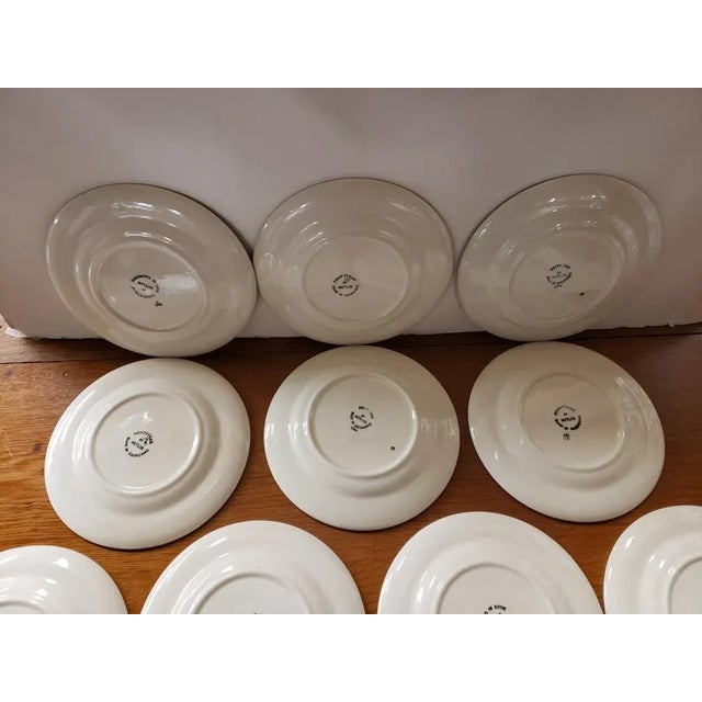 Ceramic Circa 1960 Set of 10 Metlox Poppytrail Red Rooster Salad Plates For Sale - Image 7 of 10