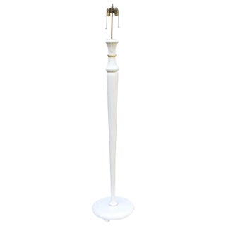White Painted French 1940s Floor Lamp For Sale