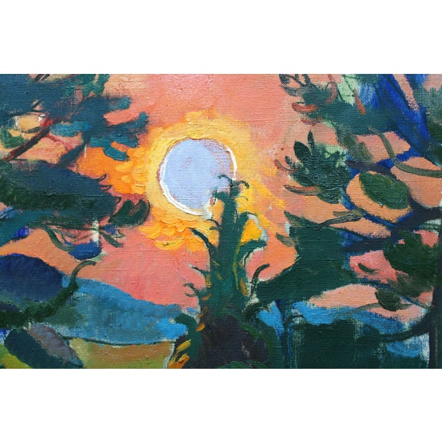 Zita Sudnika, Sunset, Oil on Canvas For Sale - Image 4 of 10