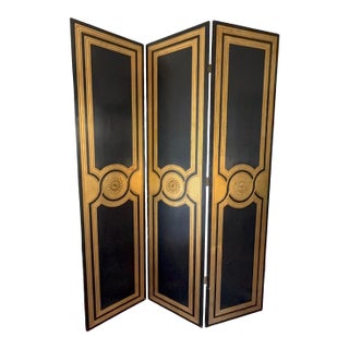 Hollywood Regency Floor Screen Room Divider Attributed to Maitland Smith For Sale