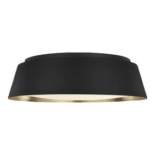 ED Ellen DeGeneres by Visual Comfort Studio Asher Large Flush Mount, Midnight Black For Sale