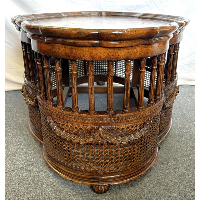 John-Richard Vintage John-Richard European Crossroads Collection French Cane Coffee Table For Sale - Image 4 of 18