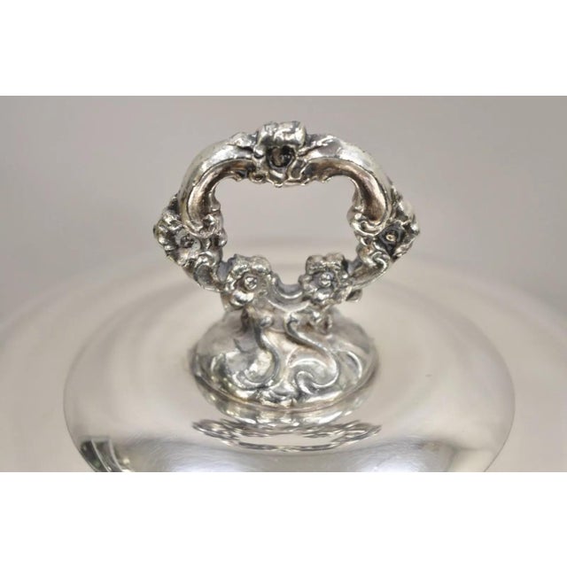 Traditional Vintage Sheffield Victorian Silver Plated Lidded Twin Handle Ice Bucket For Sale - Image 3 of 9