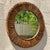 Vintage Coastal Wrapped Rattan Mirror For Sale In West Palm - Image 6 of 6