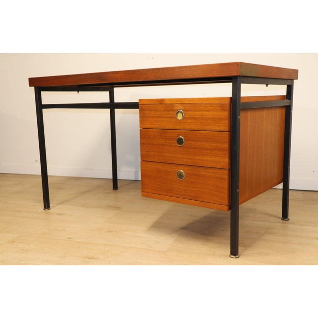 Vintage Teak and Metal Desk, 1960s For Sale - Image 13 of 18